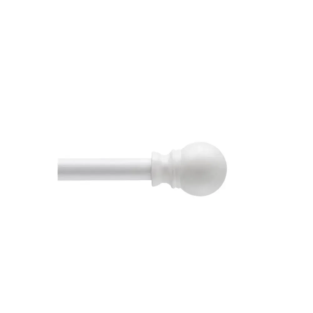 Davenport Ball End Petite Café Decorative Window Curtain Rod, 28-48